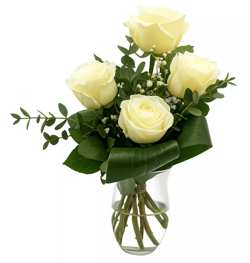 Graceful Charm Of White Roses