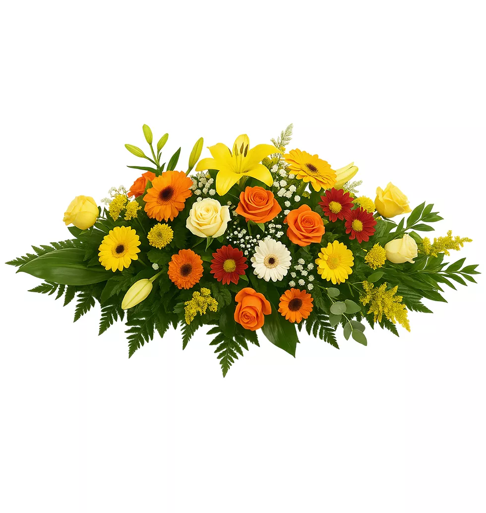 Yellow Flowers Cushions For Condolences