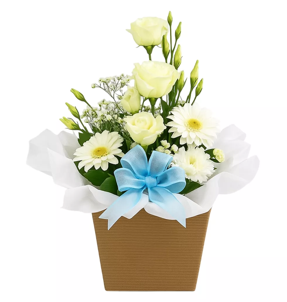 Charming Mix White Flower Bouquet