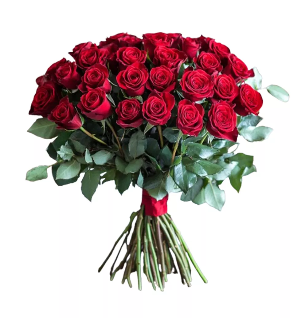 Ornamental Long-stemmed Rose Bouquet