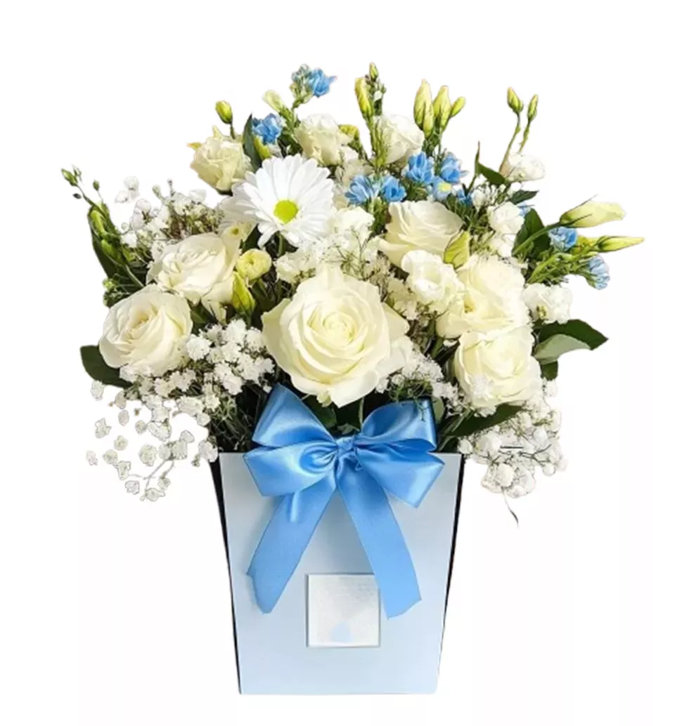 Charming Mix White Flower Bouquet