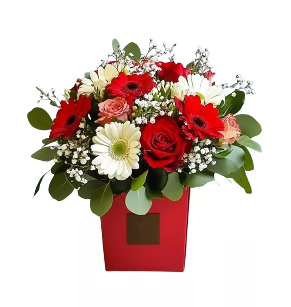 Vibrant Red Floral Bouquet