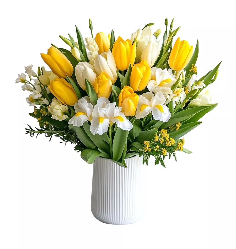 Beautiful Tulips Vase Arrangement
